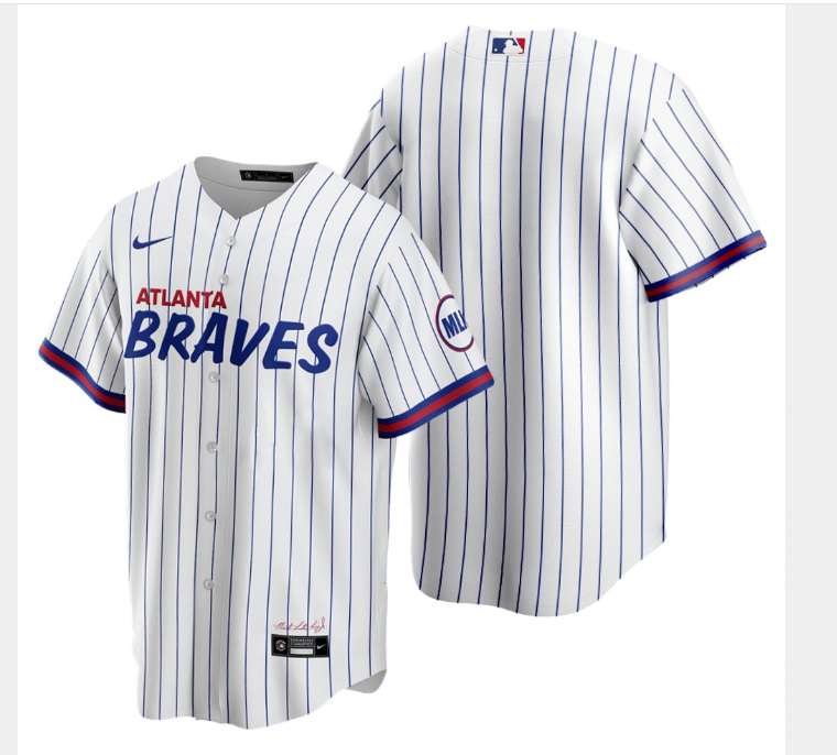 2021 Men Atlanta Braves blank White Game Nike MLB Jersey
